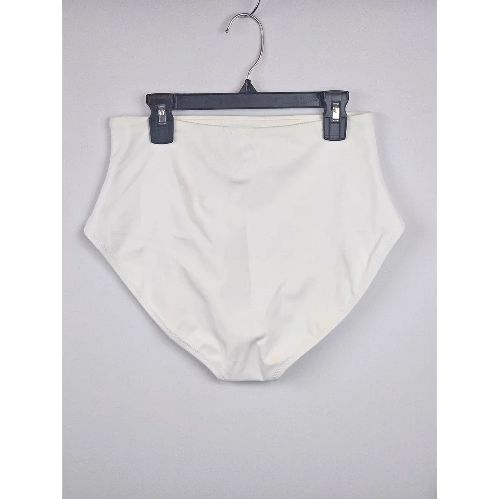 SKIMS Swim White  High Waisted Bottom Size M NEW